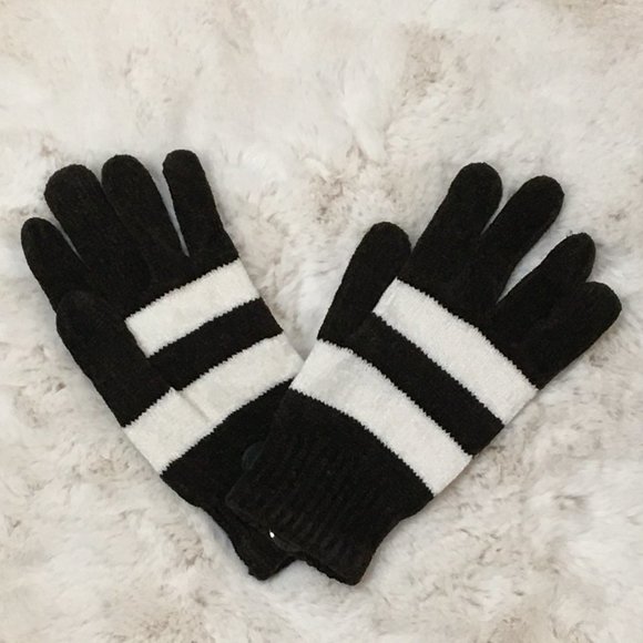 Bobbie Brooks | Girls' Winter Gloves | Dark Brown & White | One Size - Picture 1 of 2